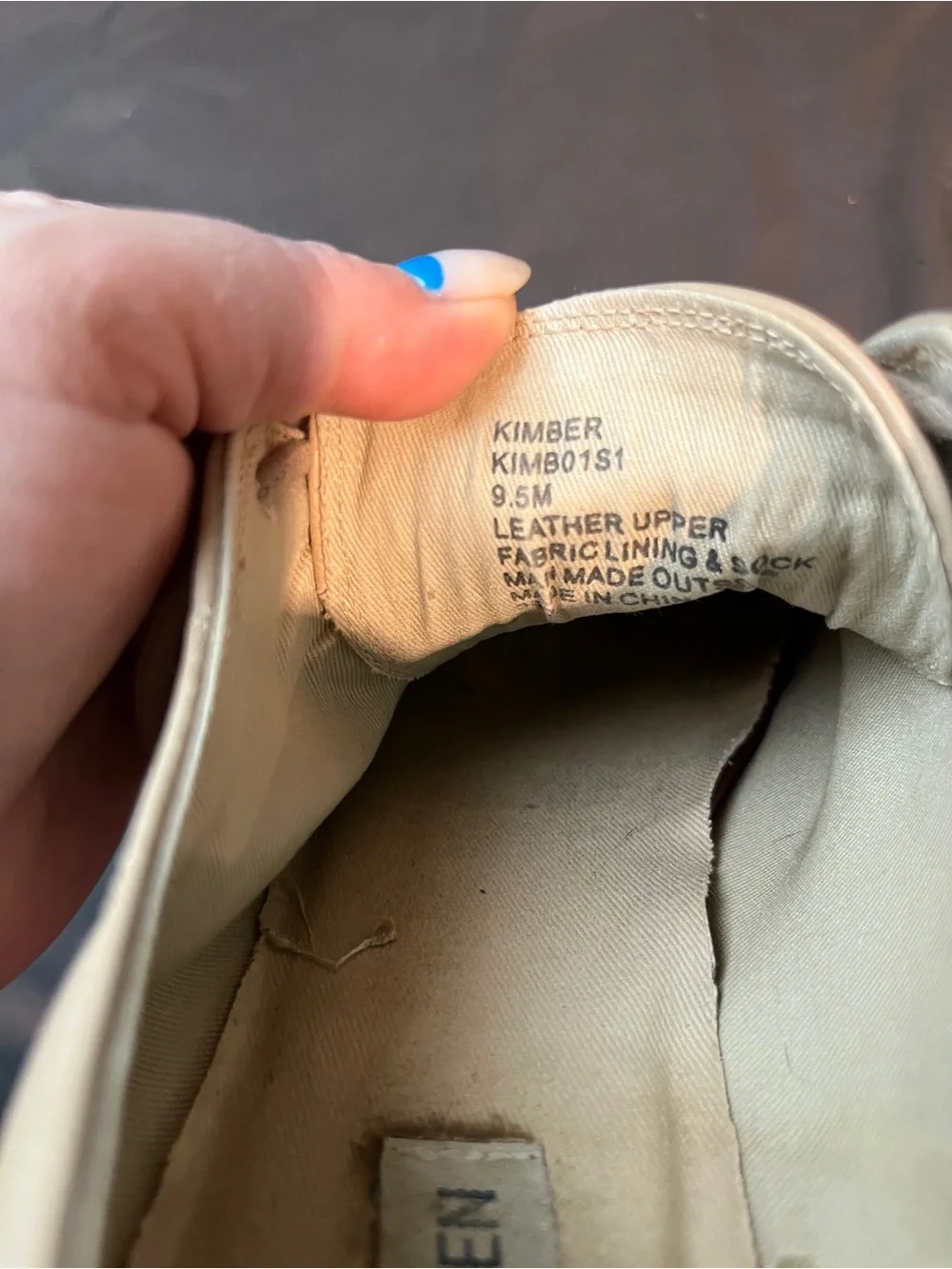 Steve Madden Kimber Natural Leather Platform Oxfords Size 9.5